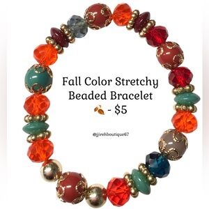 Fall-Colored Beaded Bracelet 🍂